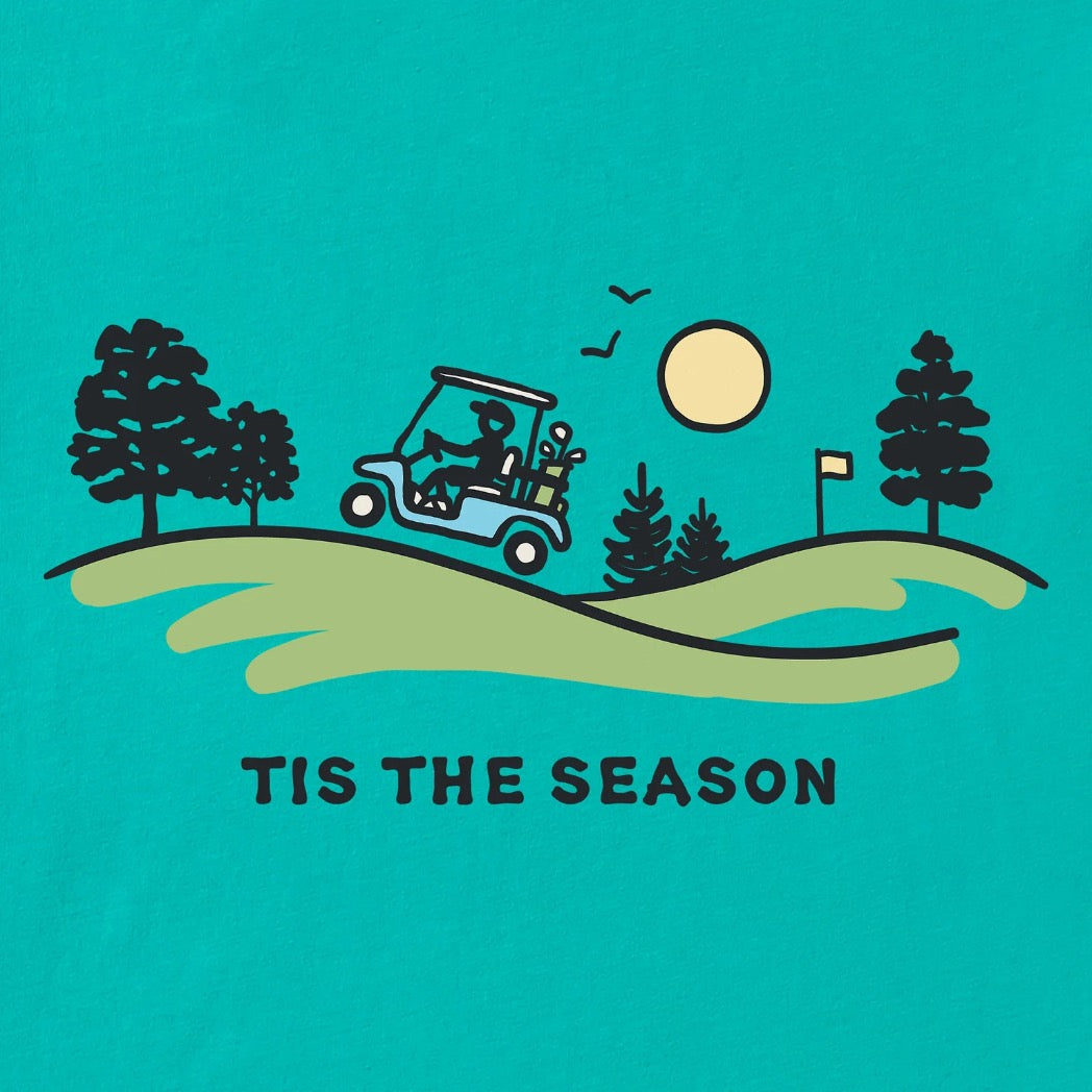 LIFE IS GOOD - WOMENS CRUSHER VEE TEE | Tis The Season Turquoise Green