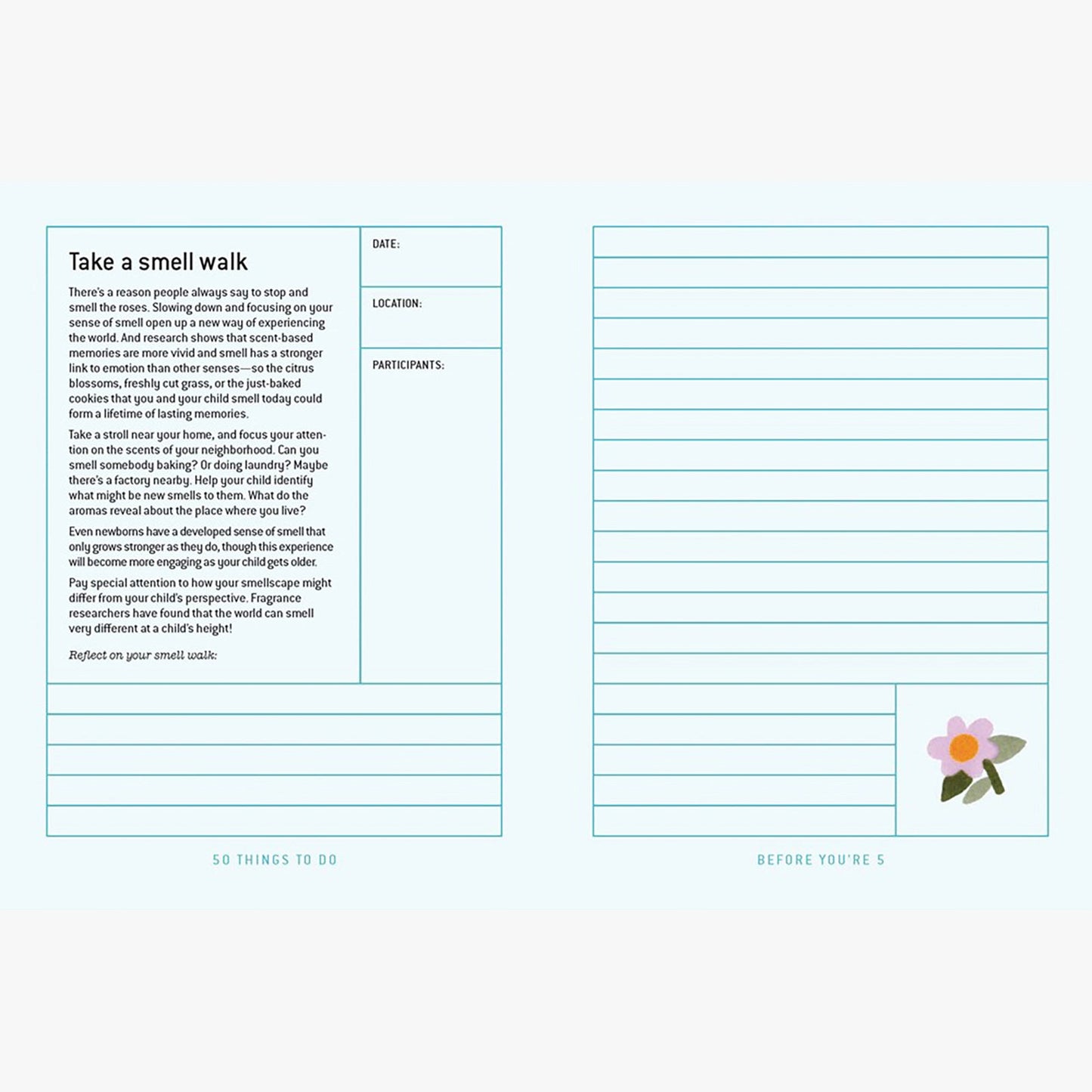 50 Things to Do Before You're 5 Journal