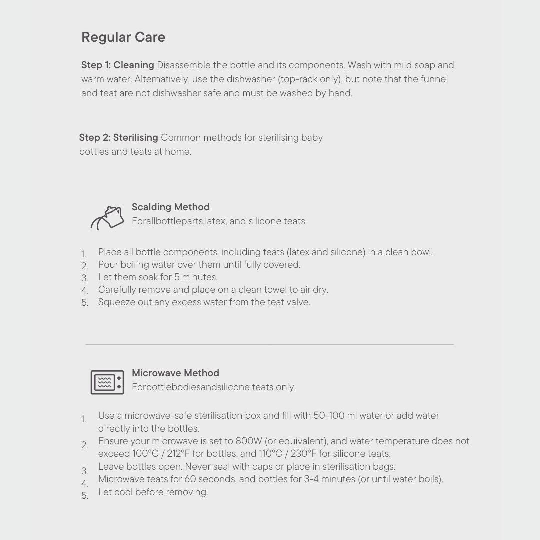 BIBS Medium Flow Baby Bottle Latex 1 Pack - Baby Blue