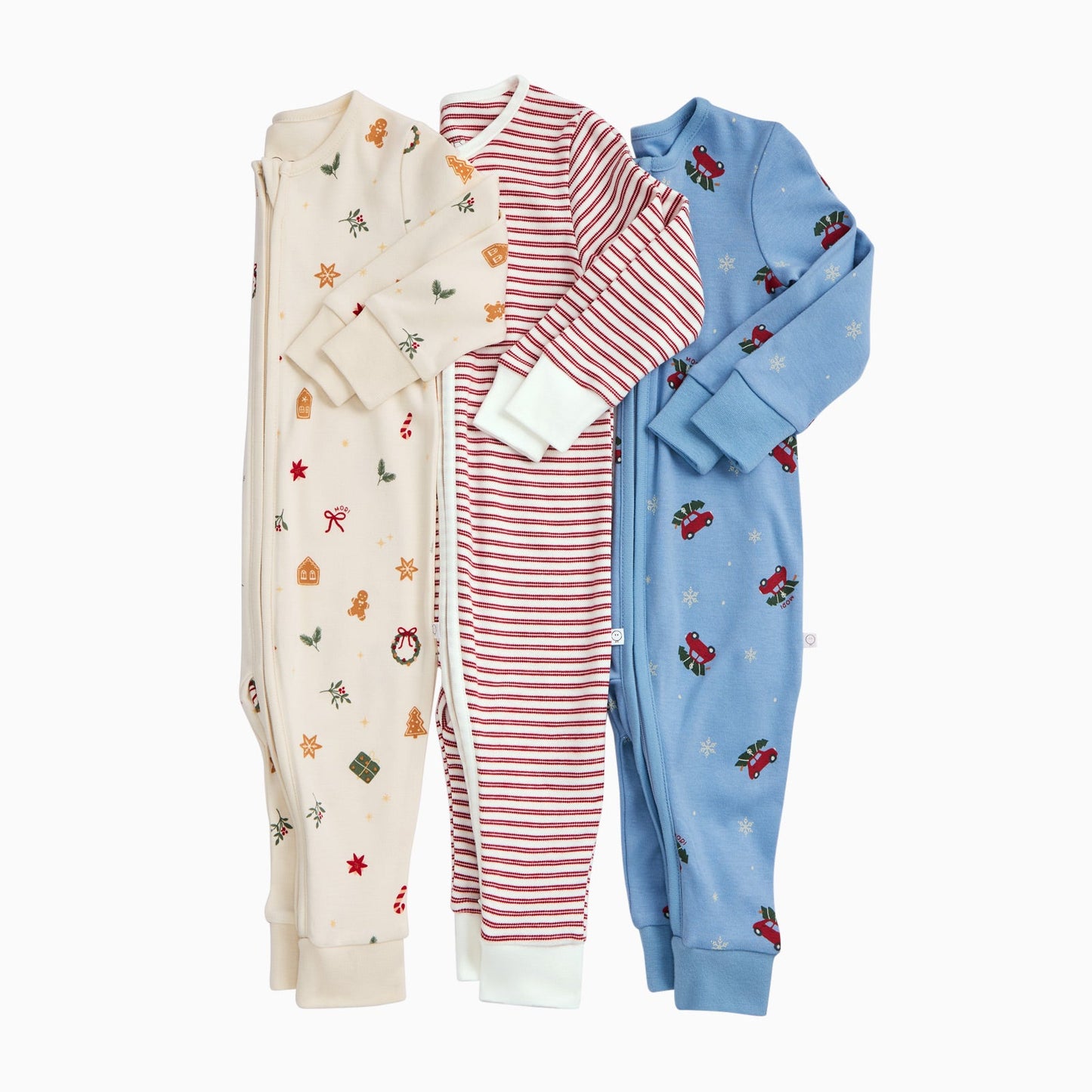 Christmas Clever Zip Sleepsuit 3 Pack