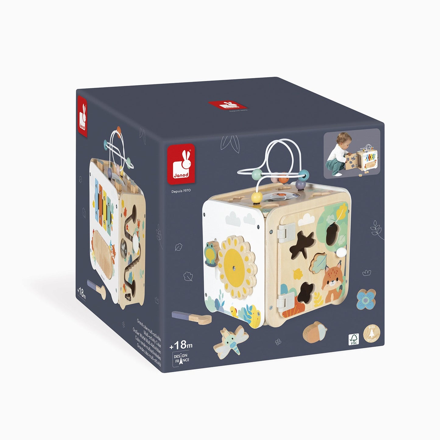 Janod Multi-Activity Cube - Pure