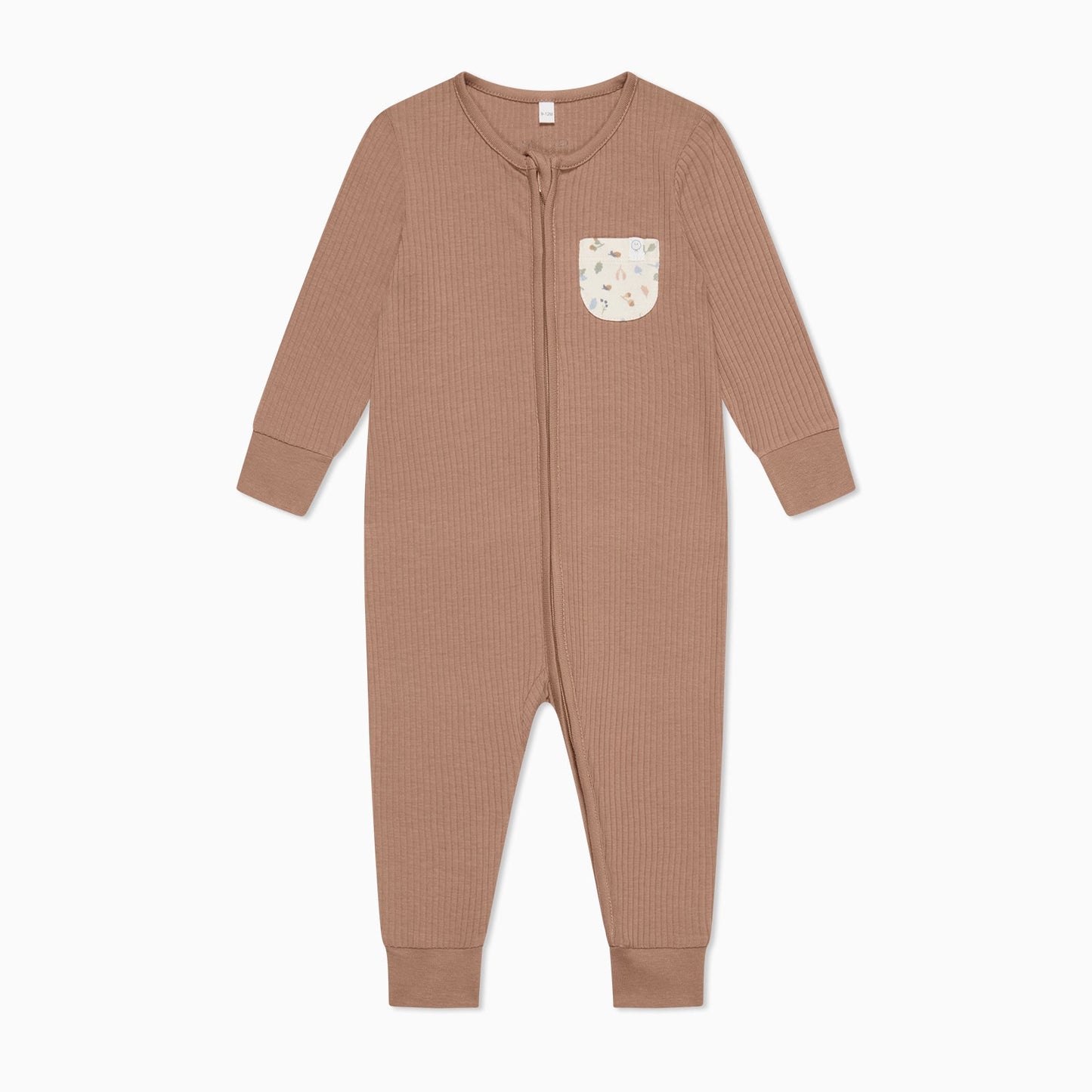 Bear Pocket Ribbed Clever Zip Sleepsuit