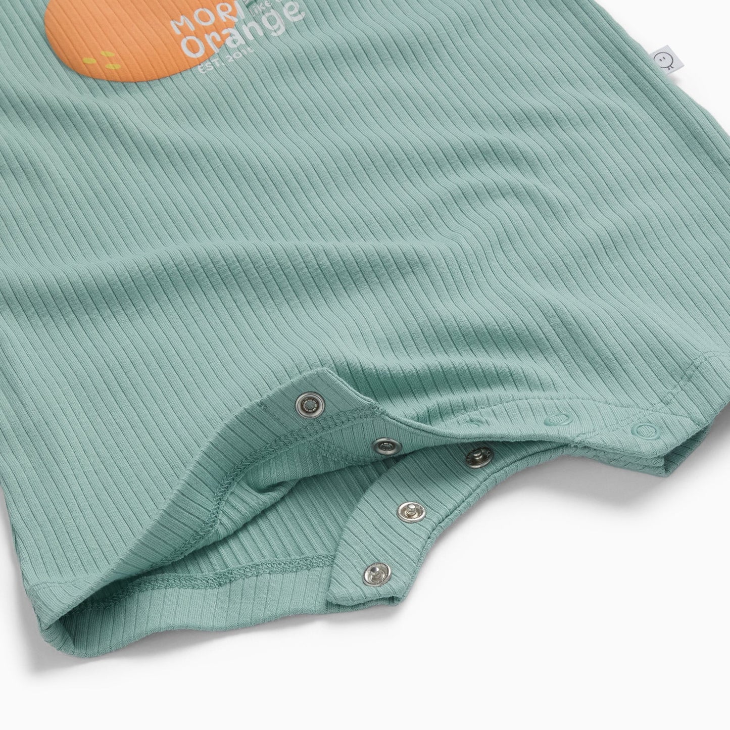 Fresh Orange Ribbed Short Dungarees