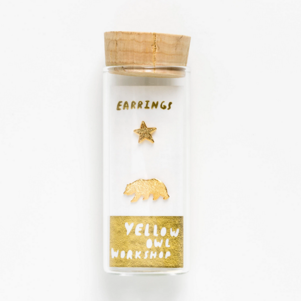 Bear and Star Earrings