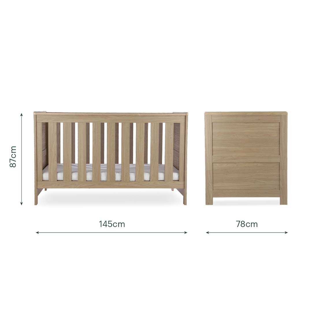CuddleCo Burford Cot Bed - Oak