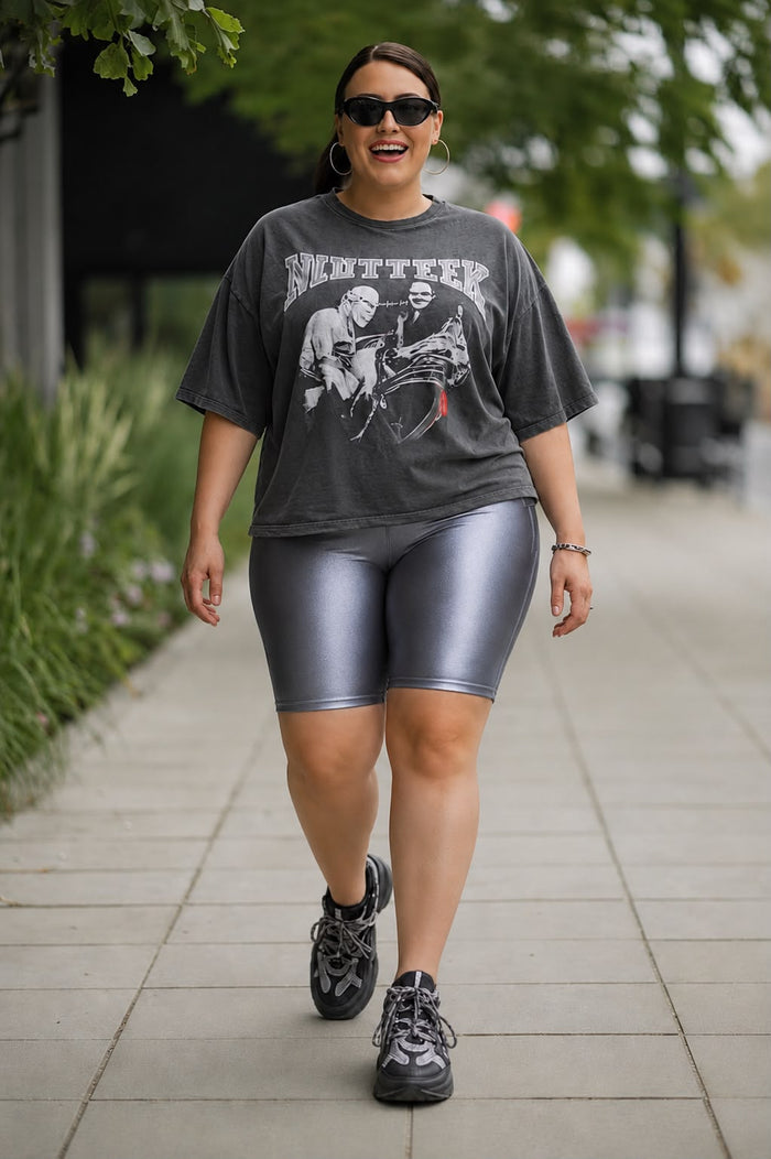 Grey Biker Short