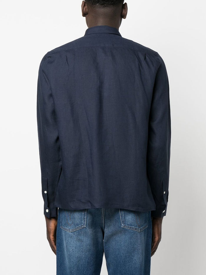 logo-embroidered button-down shirt