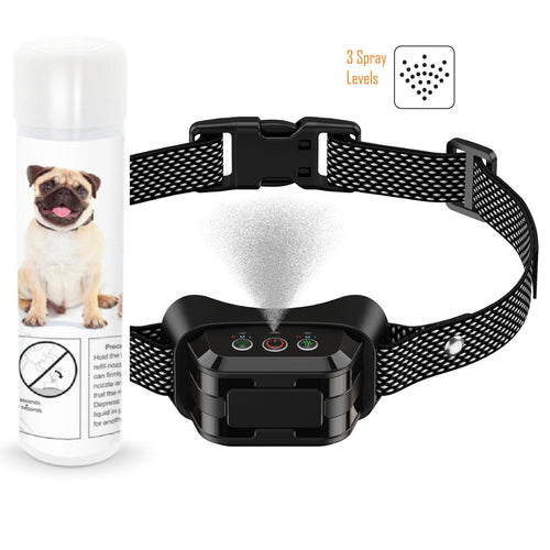 Pet Life - Pet Life ® Bark-Myst 3-Level Sensitivity of Spray and Tone Anti-Bark Dog Collar