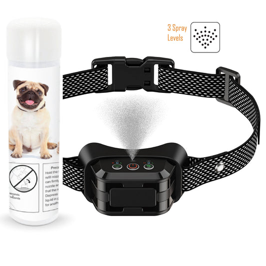 Pet Life - Pet Life ® Bark-Myst 3-Level Sensitivity of Spray and Tone Anti-Bark Dog Collar
