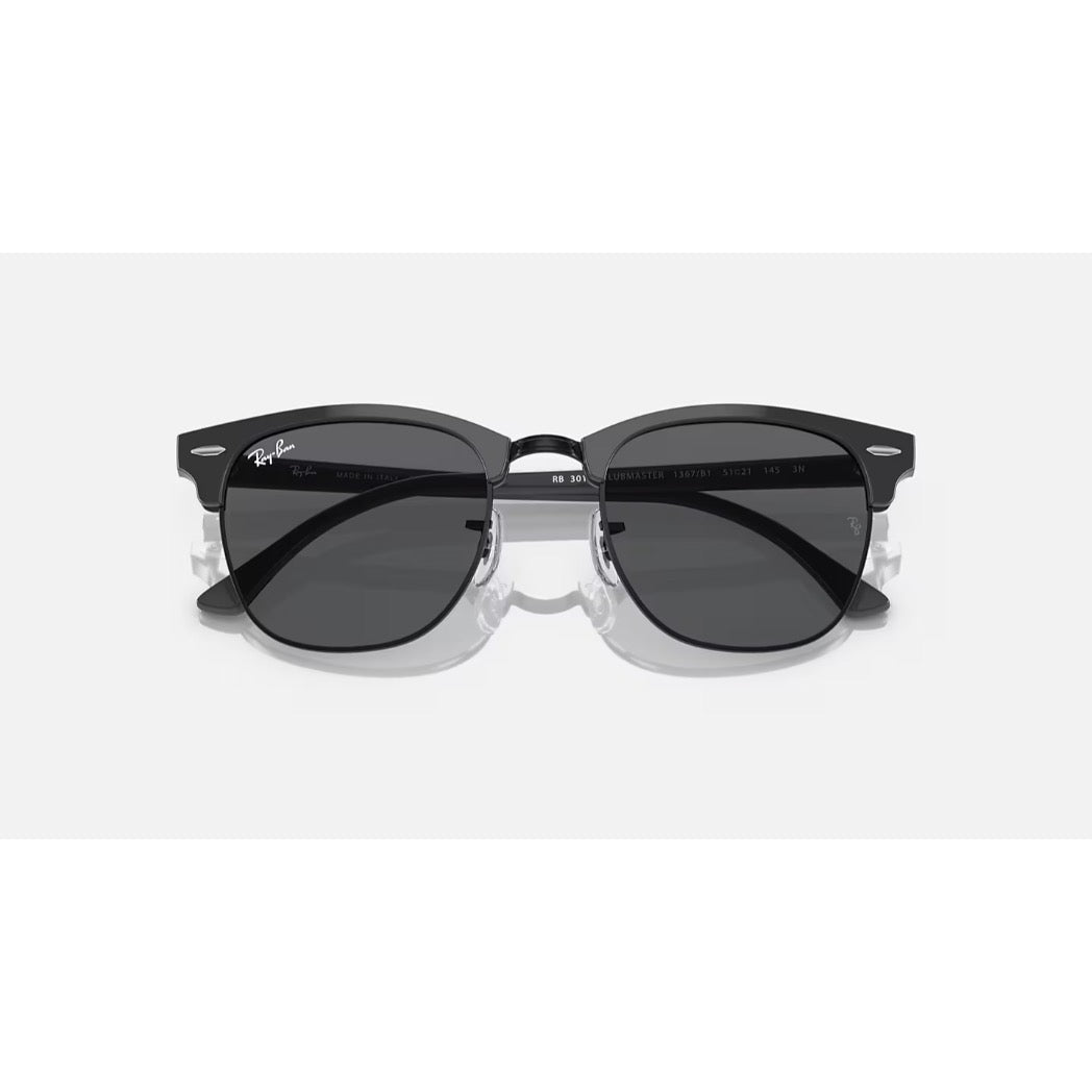 RAYBAN - CLUBMASTER | Grey on Black w/ Dark Grey
