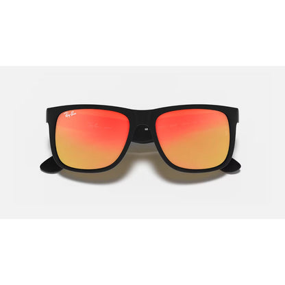RAYBAN - JUSTIN | Black Rubber w/ Red