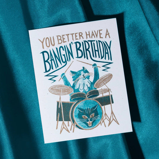Bangin' Birthday - Risograph Card