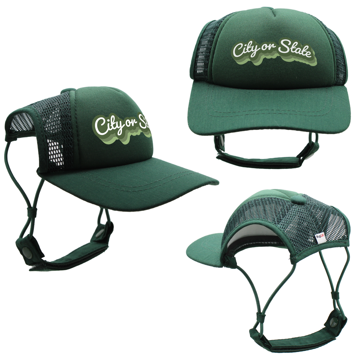 PupLid - Custom Retro Text | Trucker Hat for Dogs