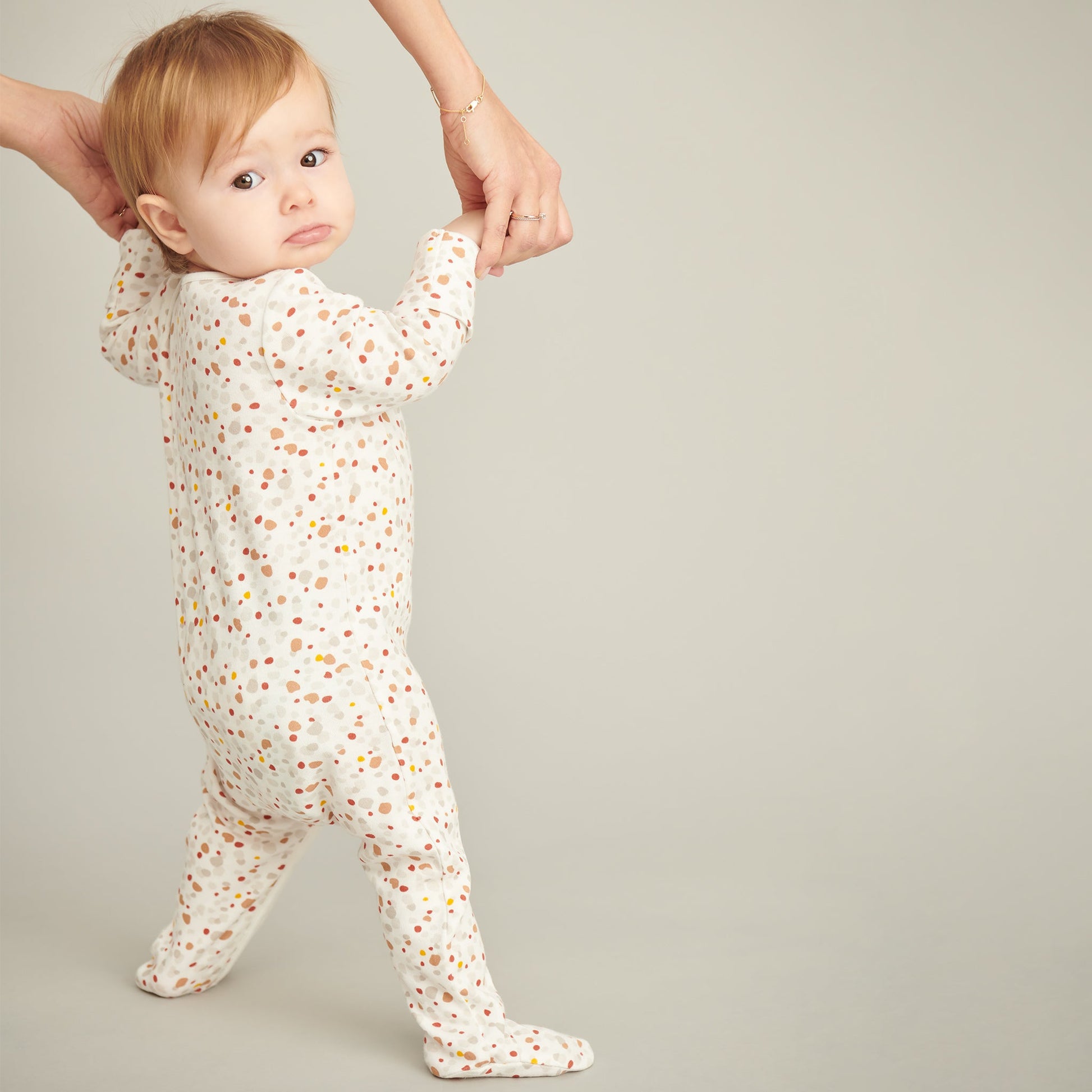 Caramel Stripe Front Opening Sleepsuit 4 Pack
