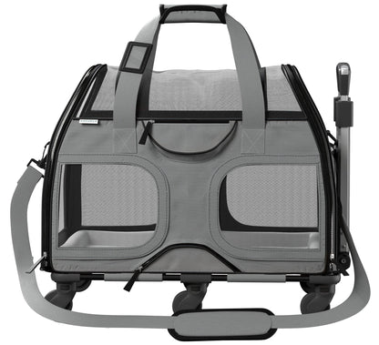 Luxury Rider Pet Carrier with Removable Wheels - 4 Colors: Black and Blue