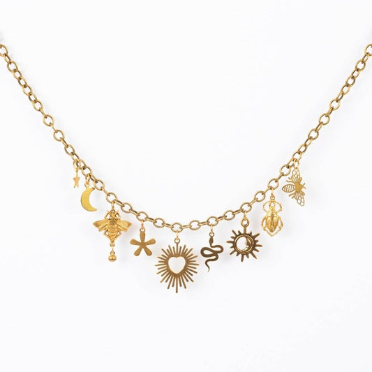 Brass Charm Necklace