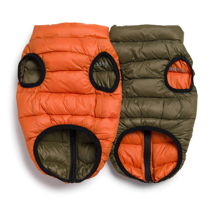 fabdog - Pack N' Go Reversible Puffer Olive/Orange: 12"