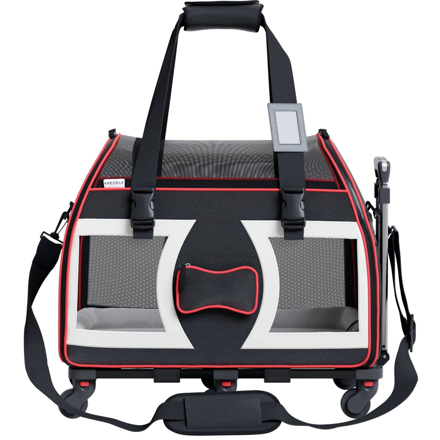 Bone Cruiser Pet Carrier with Removable Wheels - 2 Options: Gray and Red