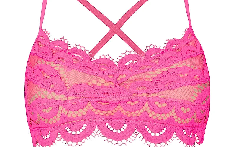 Lace Bralette-Lace Fanned Bikini