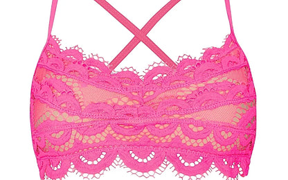 Lace Bralette-Lace Fanned Bikini