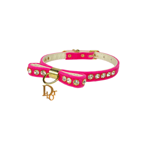 Bark Fifth Avenue - Dior-able Velvet Bow Dog Collar