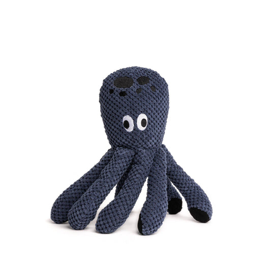 fabdog Floppy Octopus Plush Dog Toy: Ink:#073073 / Small