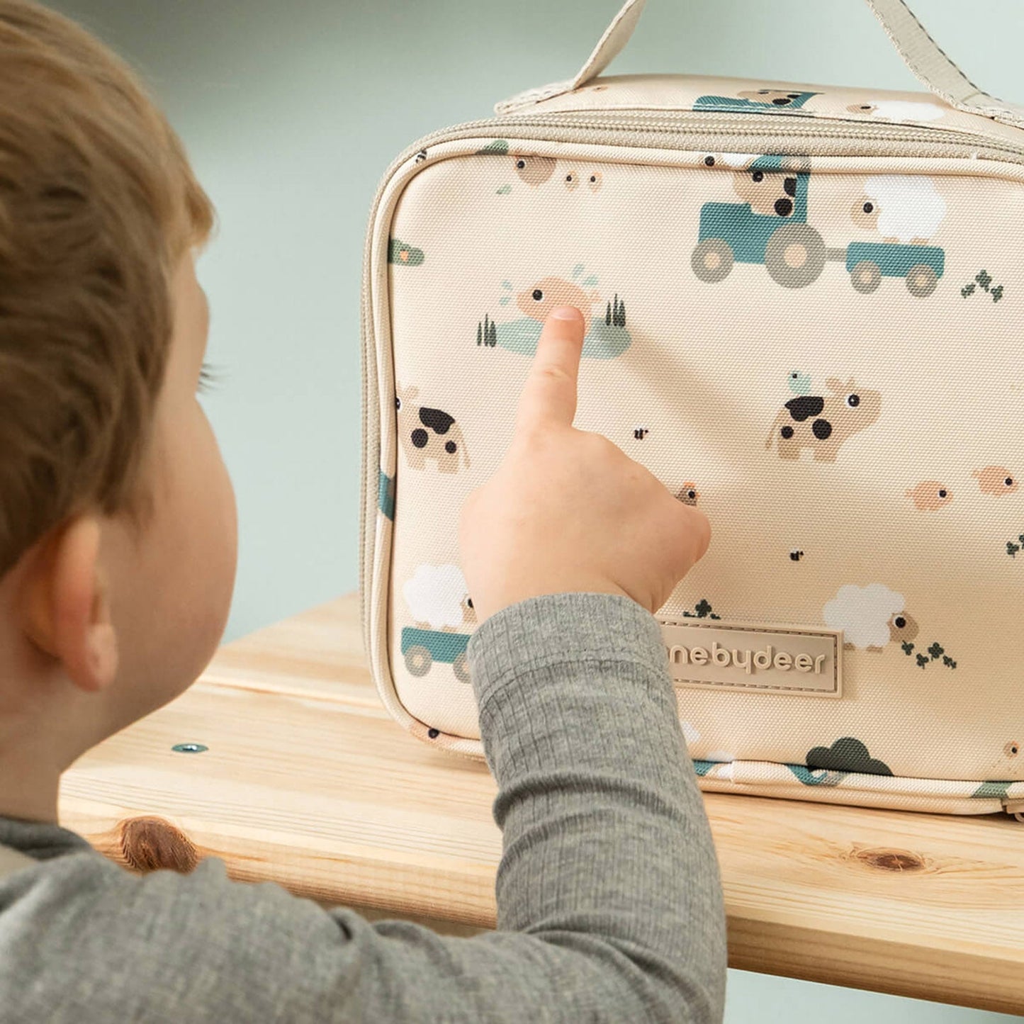 Done by Deer Tiny Insulated Lunch Bag 2.8l - Tiny Farm Sand
