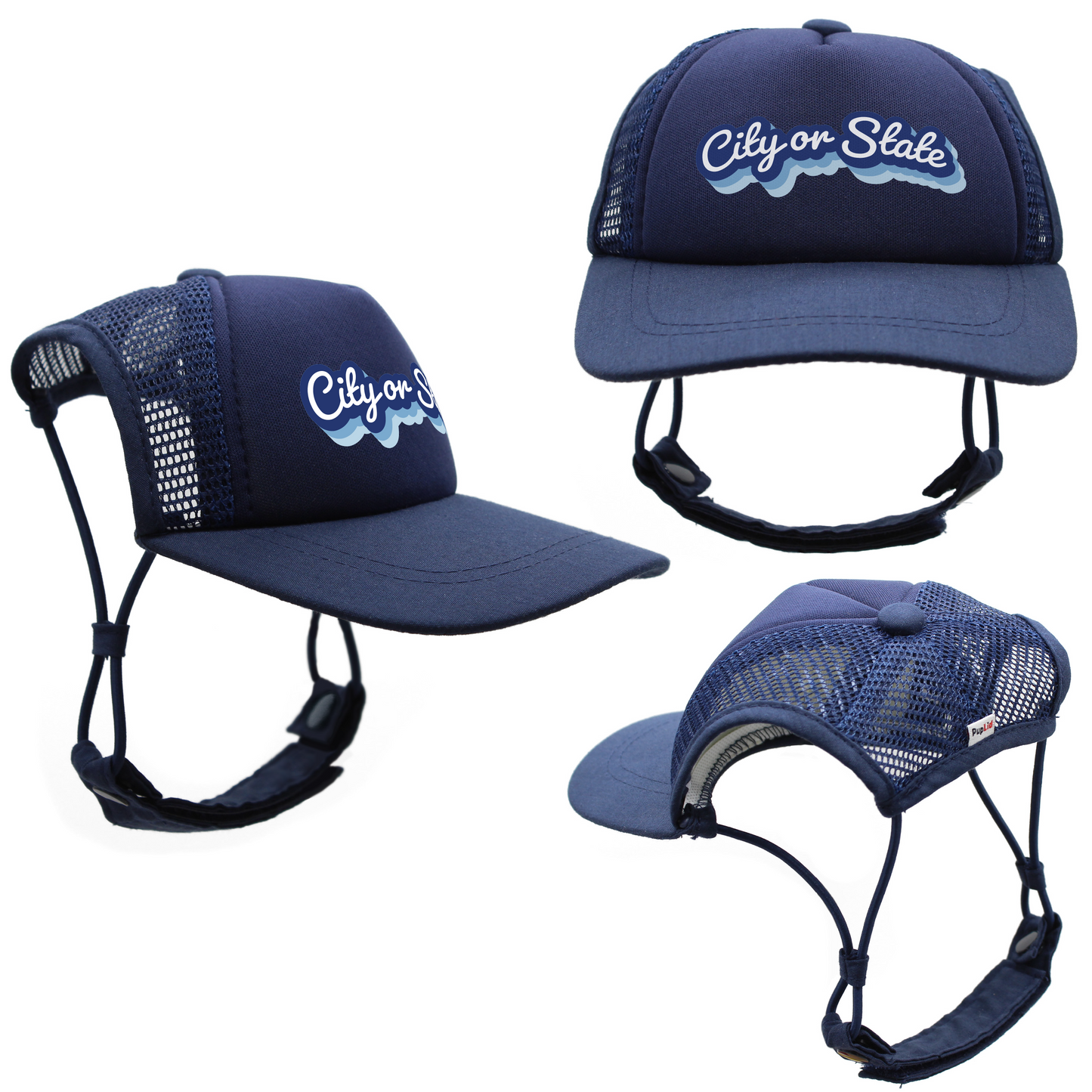 PupLid - Custom Retro Text | Trucker Hat for Dogs