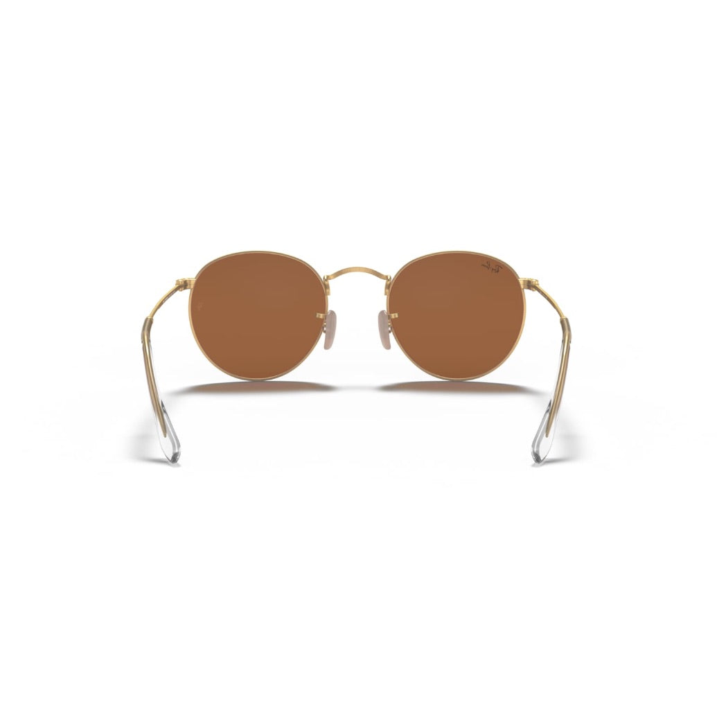 RAYBAN - ROUND METAL | Matte Gold w/ Brown Pink Flash