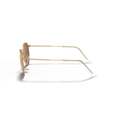 RAYBAN - ROUND METAL | Matte Gold w/ Brown Pink Flash