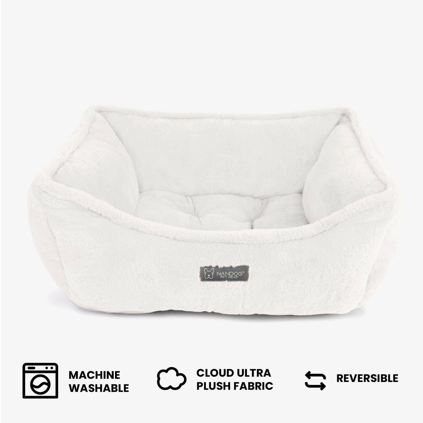 Nandog Pet Gear - The Super Cloud Bed in Pearl White
