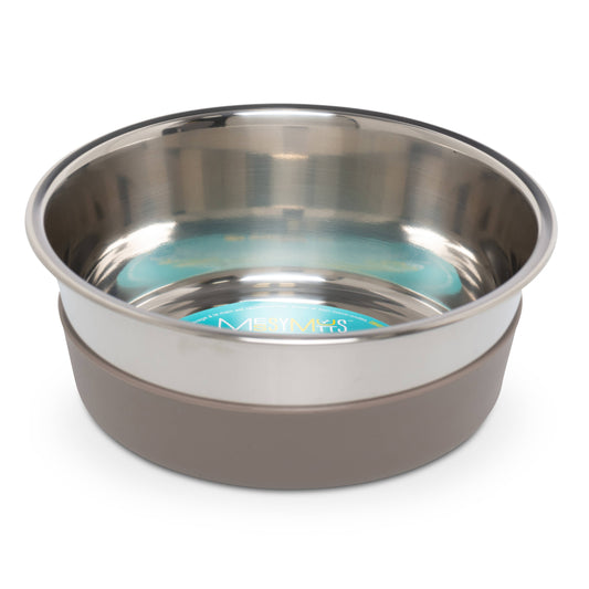 Messy Mutts Heavy Stainless Bowl w/Removable Silicone Base M