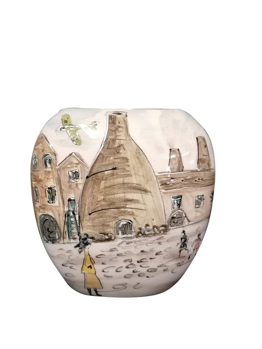 Anita Harris Homage to Lowry Gladstone Museum Purse Vase
