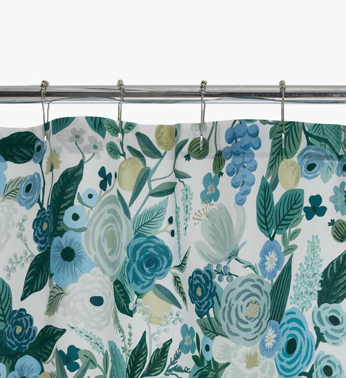 Percale Shower Curtain - Garden Party Blue