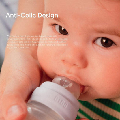 BIBS Slow/Medium Flow Baby Bottle Latex Grow and Flow  - Ivory
