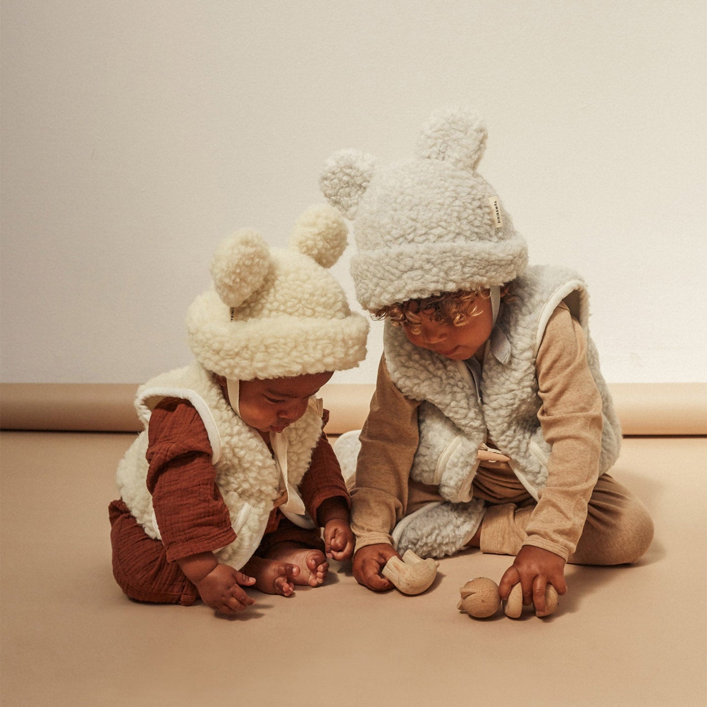 BINIBAMBA Merino Wool Snugglevest - Cloud