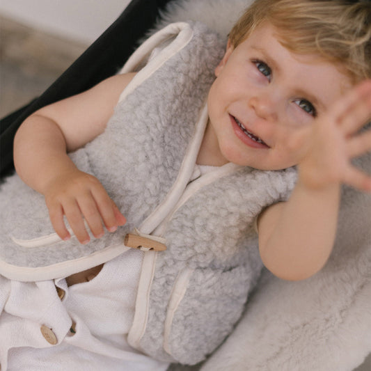 BINIBAMBA Merino Wool Snugglevest - Cloud