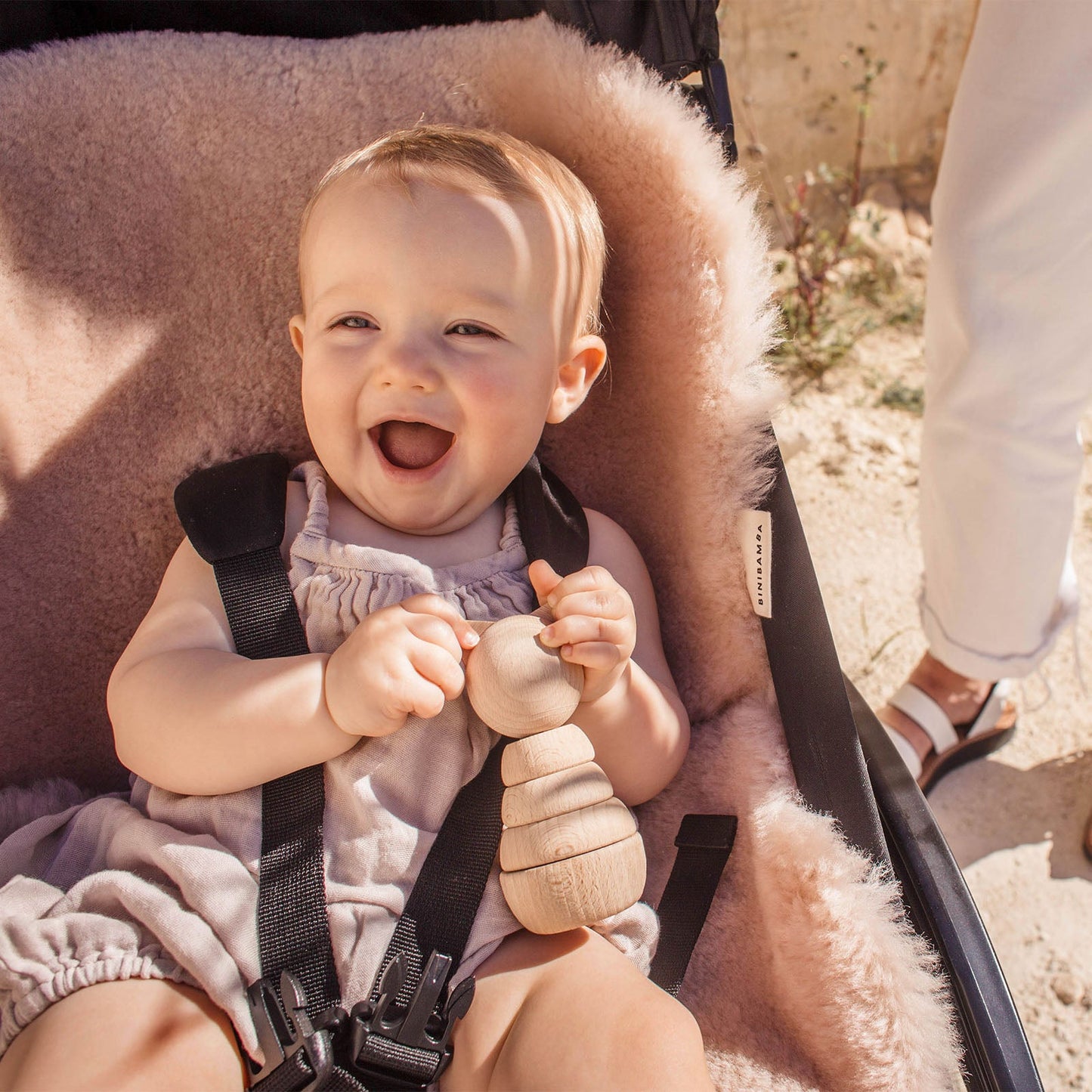 BINIBAMBA Sheepskin Snuggler Buggy Liner