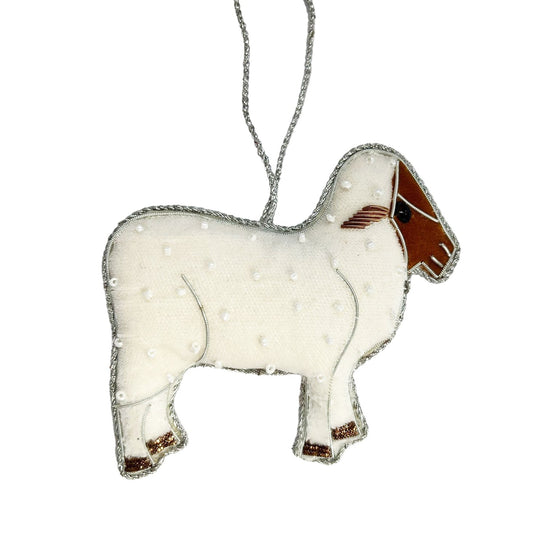 Beaded Sheep Ornament