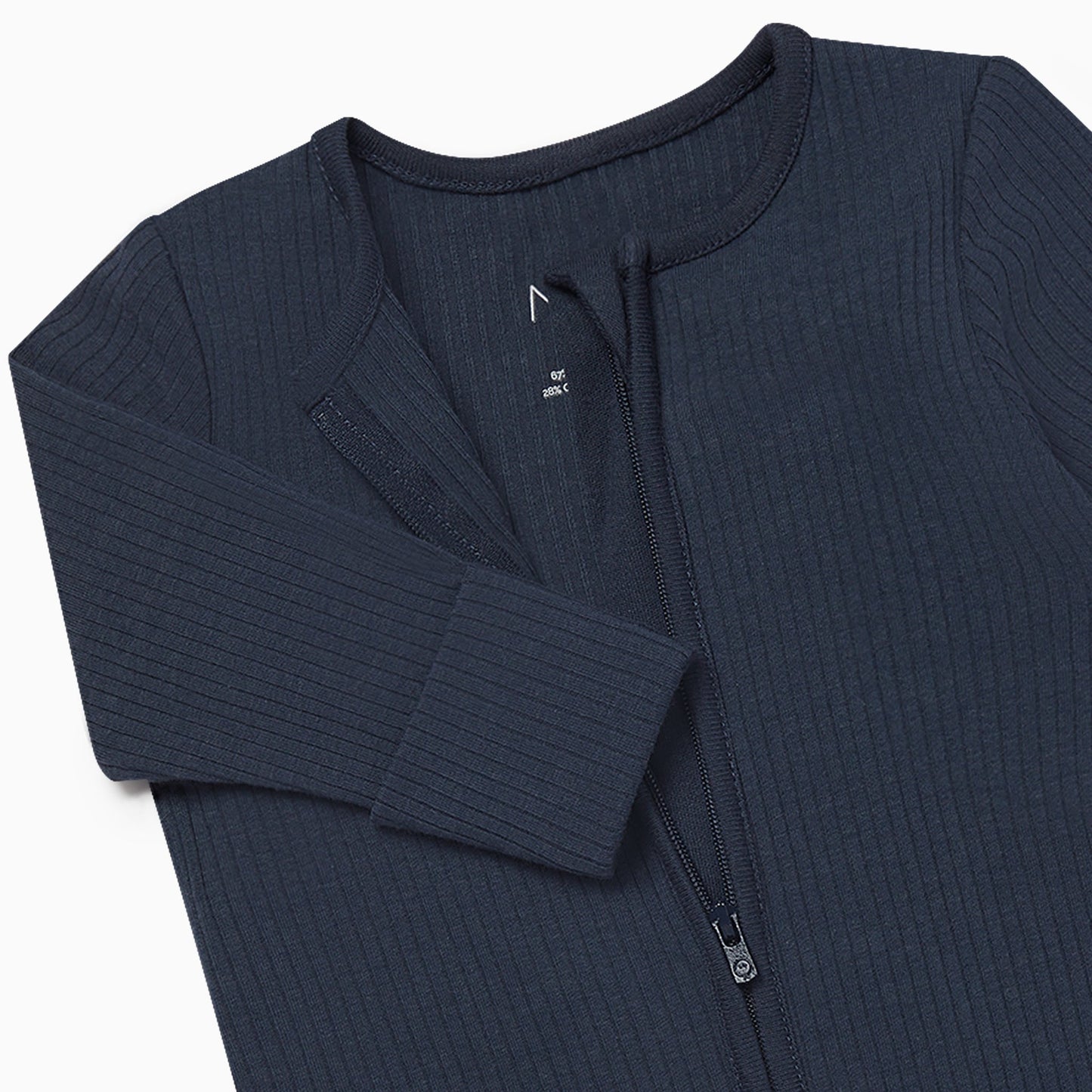 Bear Ribbed Clever Zip Sleepsuit