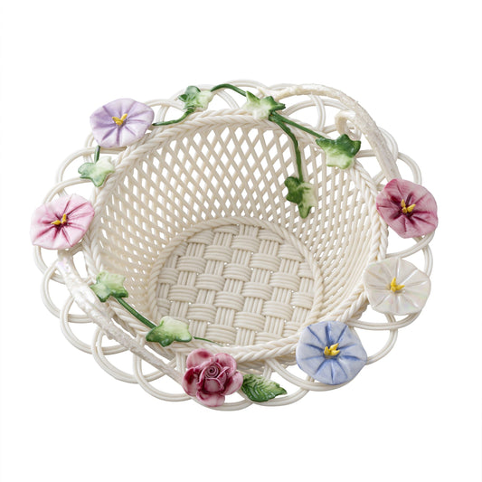 Belleek Classic Morning Glory Basket