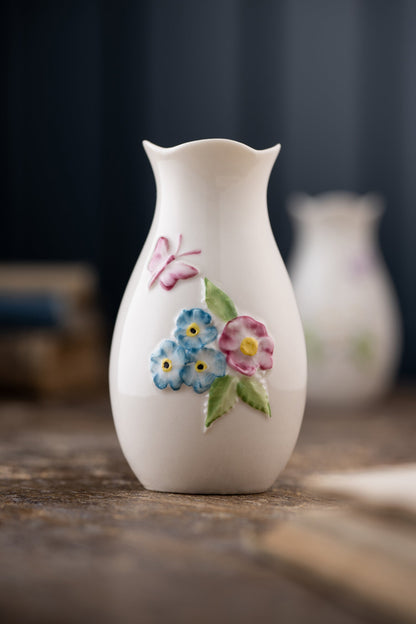 Belleek Forget Me Not Mini Vase