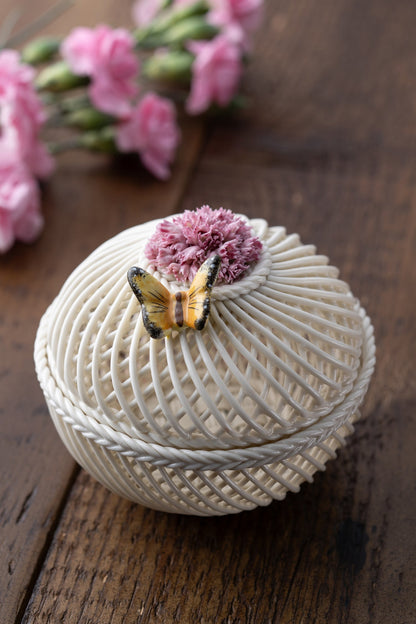 Belleek January Carnation Basket