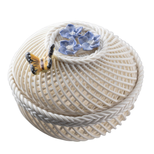 Belleek July Delphinium Basket