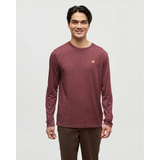 TENTREE - BAKER LONGSLEEVE TEE | Deep Burgundy Heather