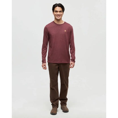 TENTREE - BAKER LONGSLEEVE TEE | Deep Burgundy Heather