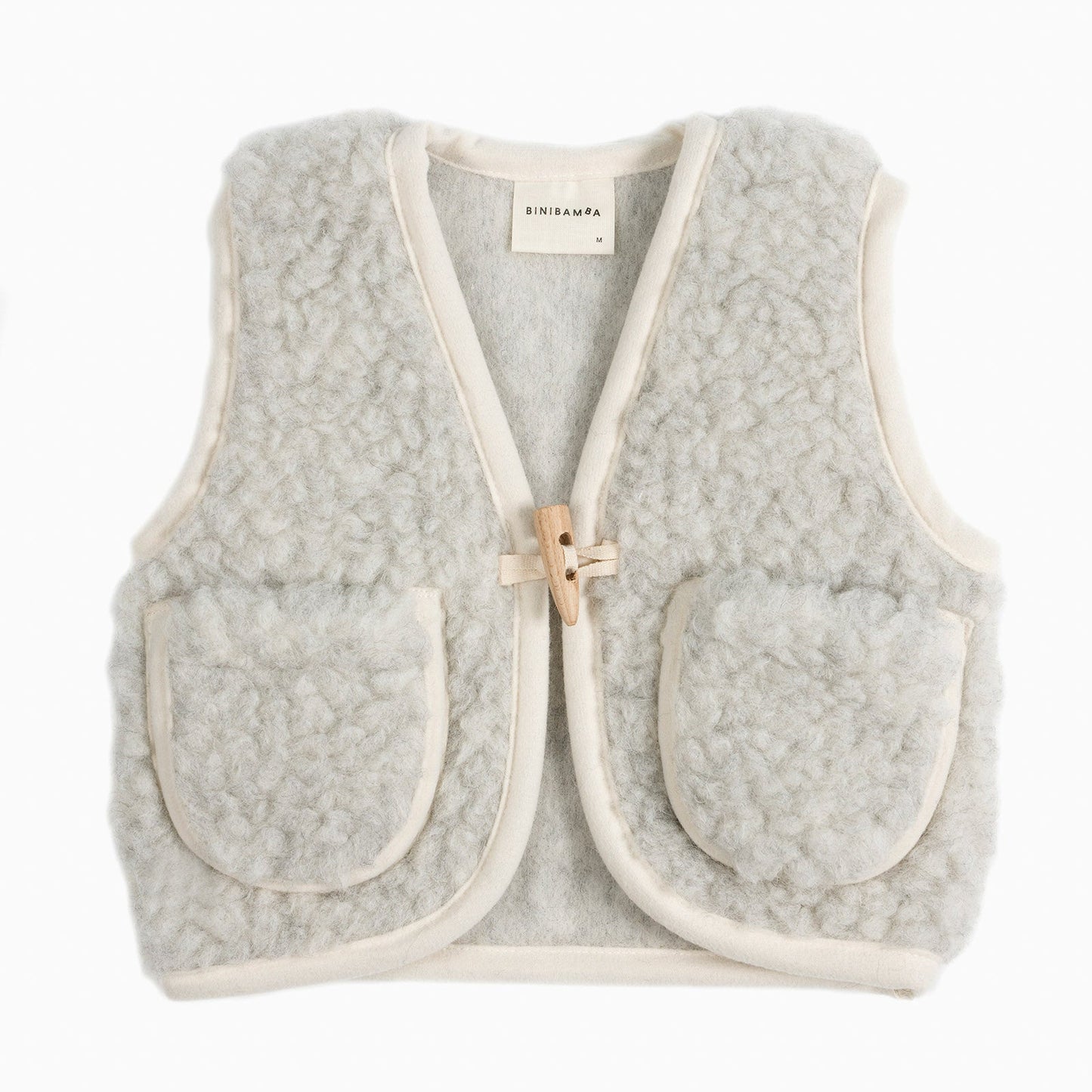 BINIBAMBA Merino Wool Snugglevest - Cloud