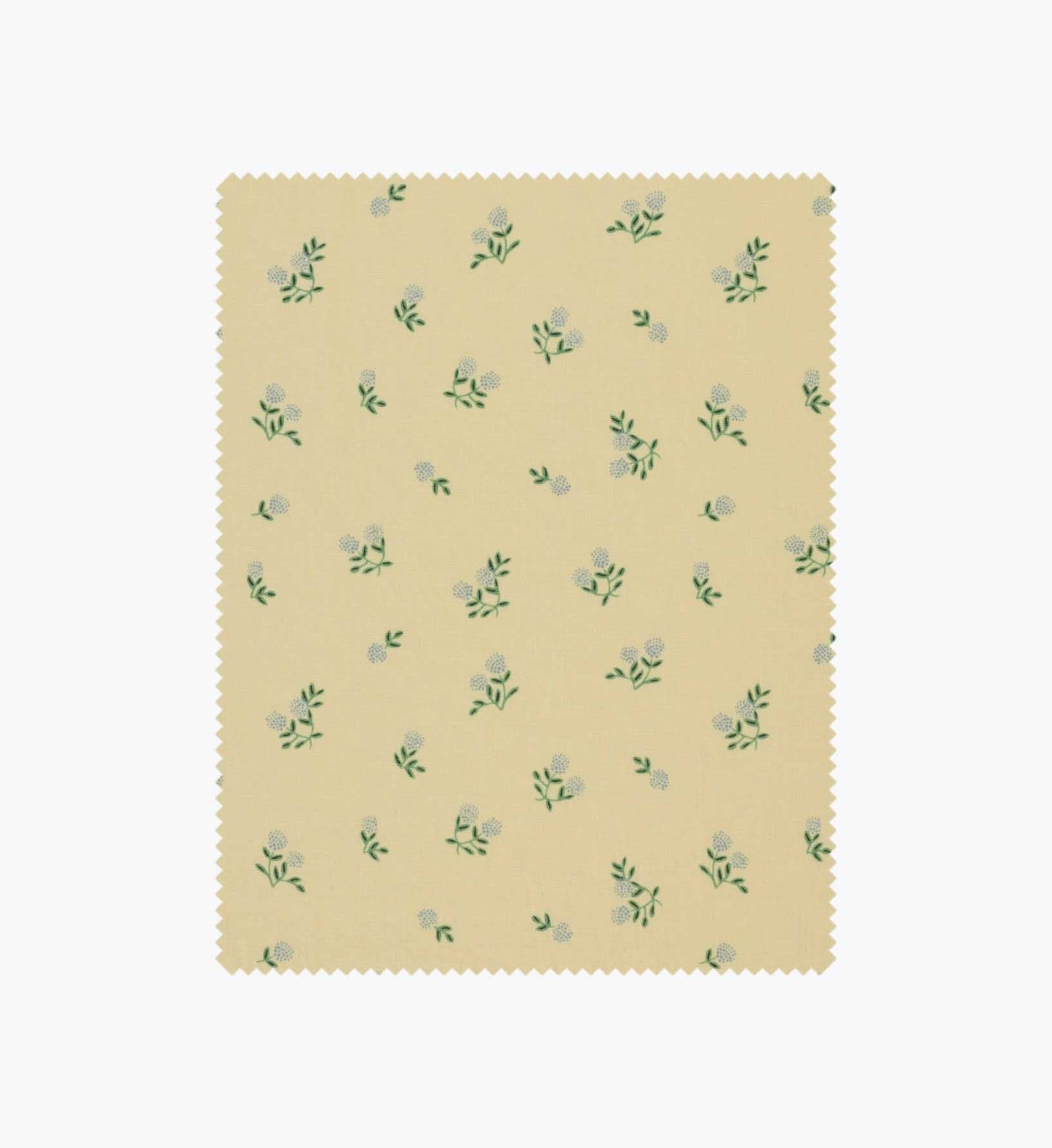 Ditsy Hydrangea Cotton Fabric - Butter