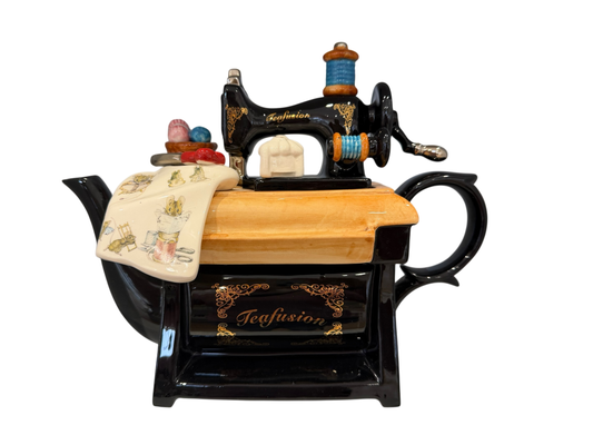 Ceramic Inspirations Beatrix Potter Sewing Machine Large Teapot