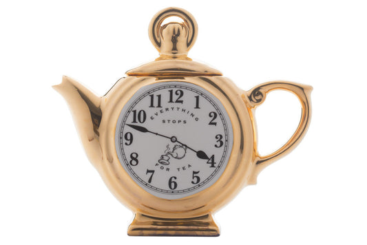 Ceramic Inspirations Pocket Watch Gold One Cup Teapot
